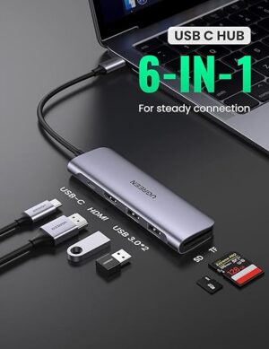 UGREEN 70411 6-in-1 USB-C PD Adapter with 4K HDMI Hub