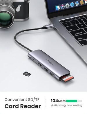 UGREEN 70411 6-in-1 USB-C PD Adapter with 4K HDMI Hub