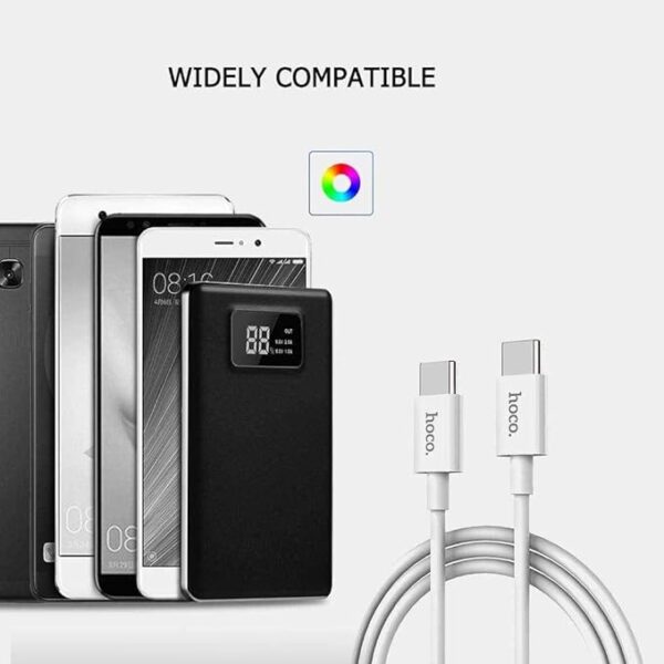 Hoco X23 Type C To Type C Charging Data Cable (1 Meter) Black - Image 2
