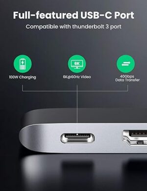 UGREEN 60559 5 IN 2 USB C HUB FOR MACBOOK PRO/AIR