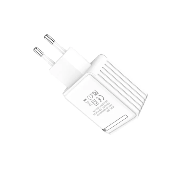 HOCO C39A 12W 2.4A Dual USB Charger with LED Display (White) EU Plug