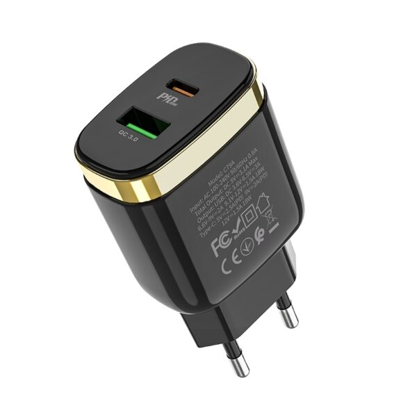HOCO C79A Zeus 18W PD+QC3.0 Wall Charger EU Plug - Image 2