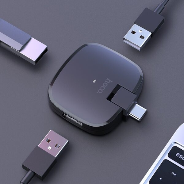 HOCO HB11 USB-C to 3 Ports USB 2.0 Converter - Image 5