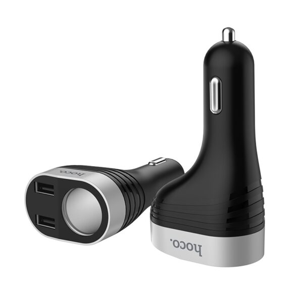HOCO Z29 Regal Cigarette Lighter Car Charger with Dual USB Ports LED Digital Display - Image 4