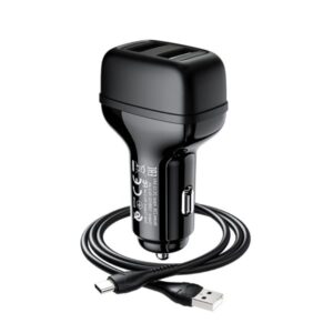 HOCO Z36 LEADER CAR CHARGER DUAL PORT SET WITH MICRO USB CABLE