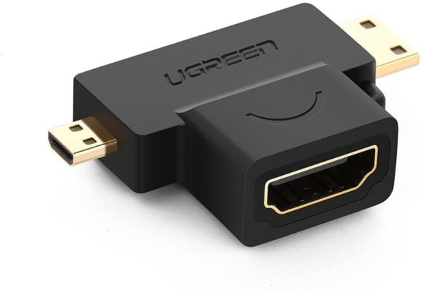 UGREEN 20144 Micro HDMI + Mini HDMI Male to HDMI Female Adapter - Image 2