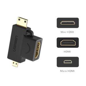 UGREEN 20144 Micro HDMI + Mini HDMI Male to HDMI Female Adapter