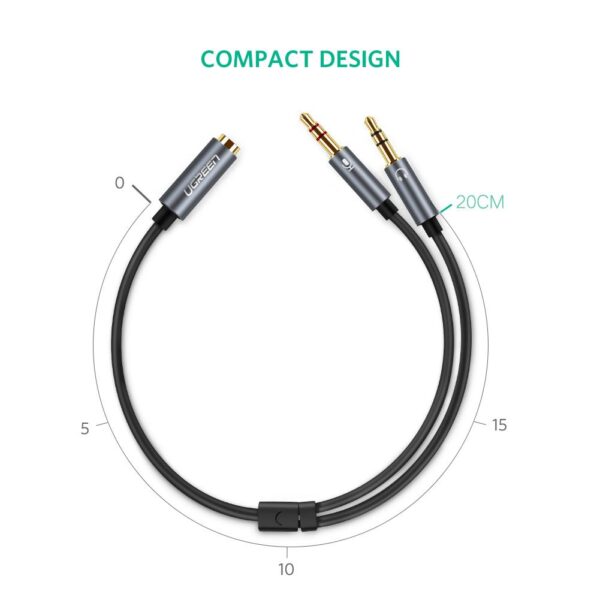 UGREEN 20899 3.5MM F/M TO 2 MALE AUDIO CABLE - Image 4