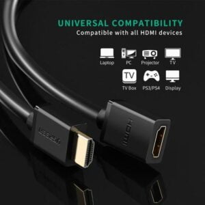 UGREEN 10142 HDMI Male To Female Extension Cable (2 Meter)