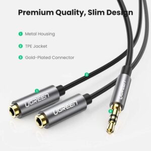 UGREEN 10532 3.5MM AUX STEREO AUDIO SPLITTER CABLE
