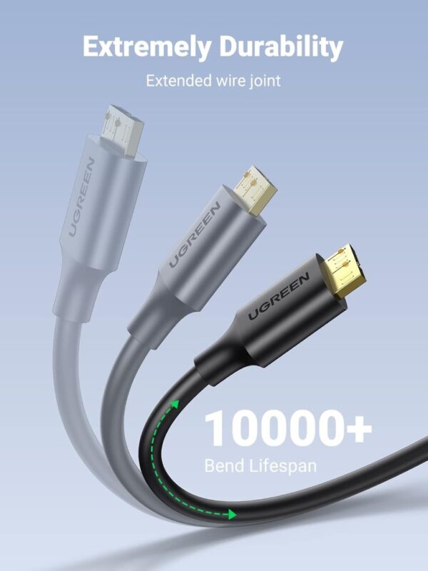UGREEN 10840 Micro USB 3.0 Cable (0.5 Meter) Type A Male to Micro B Cord - Image 6