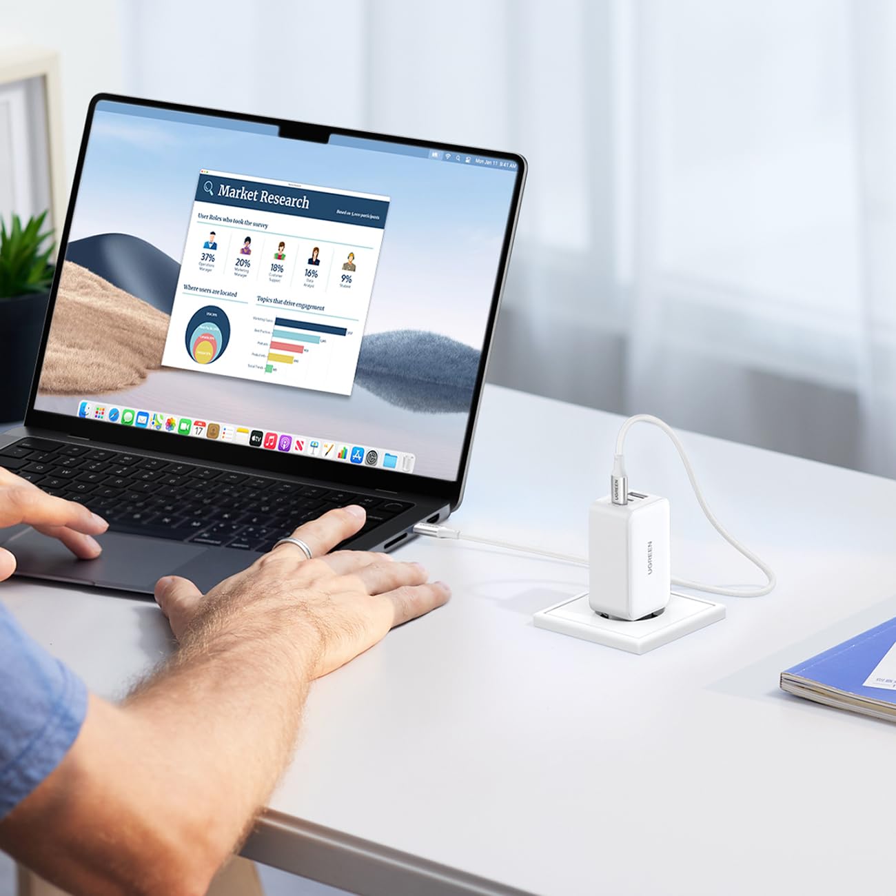 UGREEN 15334 Nexode 65W GaN USB C Wall Charger (EU Plug) for iPhone 17/16/15, Galaxy S25/S24 - Image 6