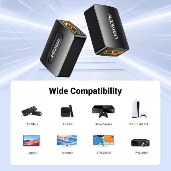 UGREEN 20107 HDMI Coupler 4K@60Hz HDMI Female to Female Adapter - Image 8