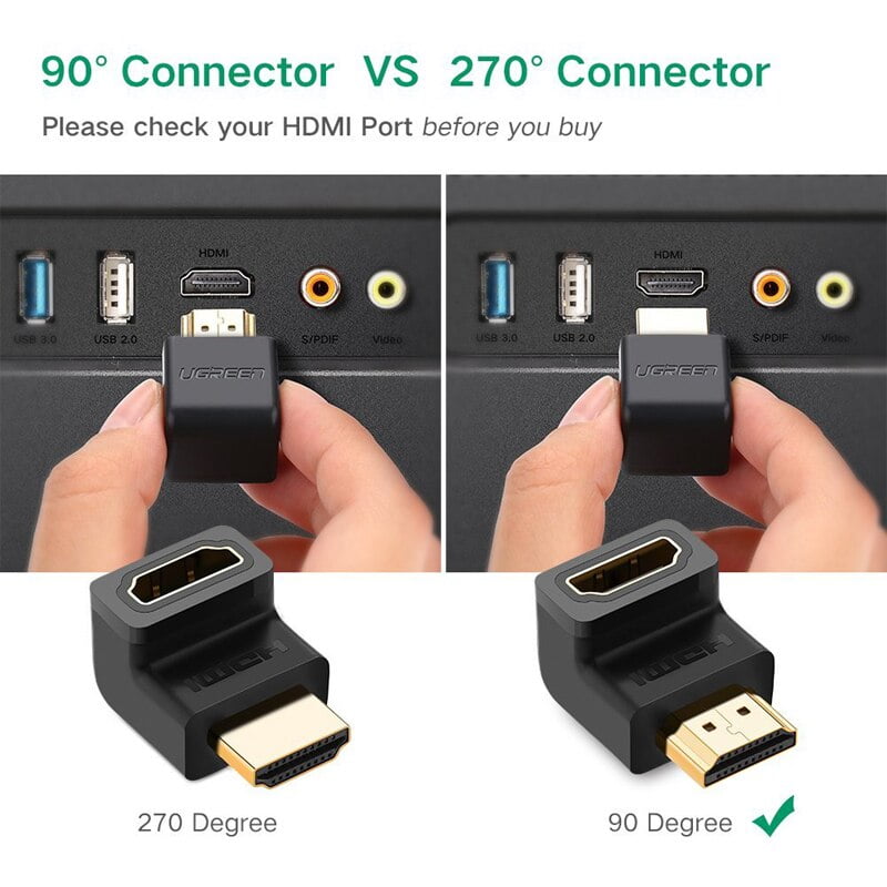 UGREEN 20109 HDMI MALE TO FEMALE ADAPTER DOWN