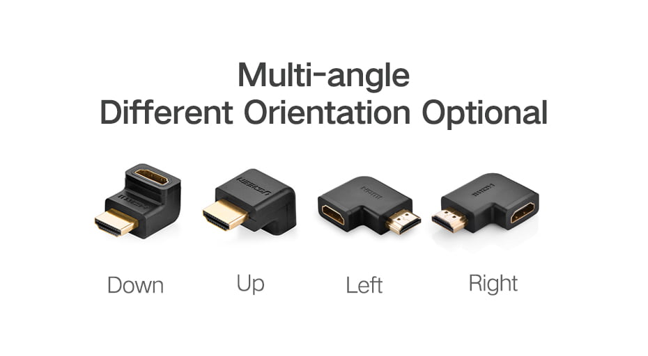 UGREEN 20109 HDMI MALE TO FEMALE ADAPTER DOWN - Image 2