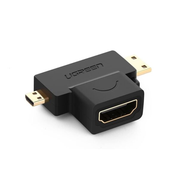UGREEN 20144 Micro HDMI + Mini HDMI Male to HDMI Female Adapter