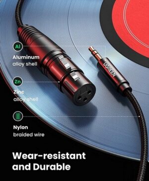 UGREEN 20244 3.5MM THREE-POLE MALE TO XLR FEMALE AUDIO CABLE 2M
