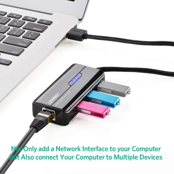 UGREEN 20264 RJ45 Ethernet Adapter with USB 2.0 Hub - Image 7