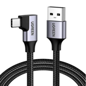 UGREEN 20299 USB-A 3.0 TO RIGHT ANGLE USB-C CABLE 1M