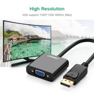 UGREEN 20415 DisplayPort Male to VGA Female Converter (Black)
