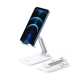 UGREEN 20434 Foldable Desktop Cell Phone Holder White Height Adjustable, Fully Foldable
