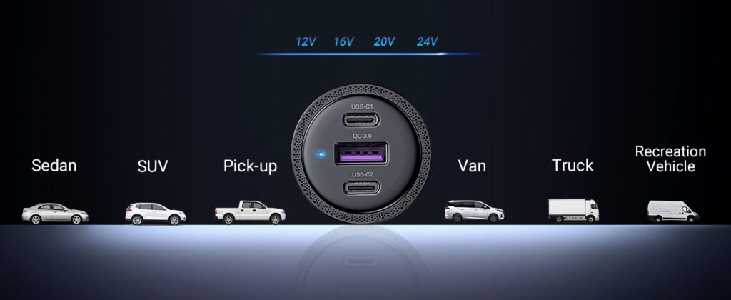 UGREEN 20467 69W USB C Car Charger, PD 65W Type C Car Charger Fast Charging