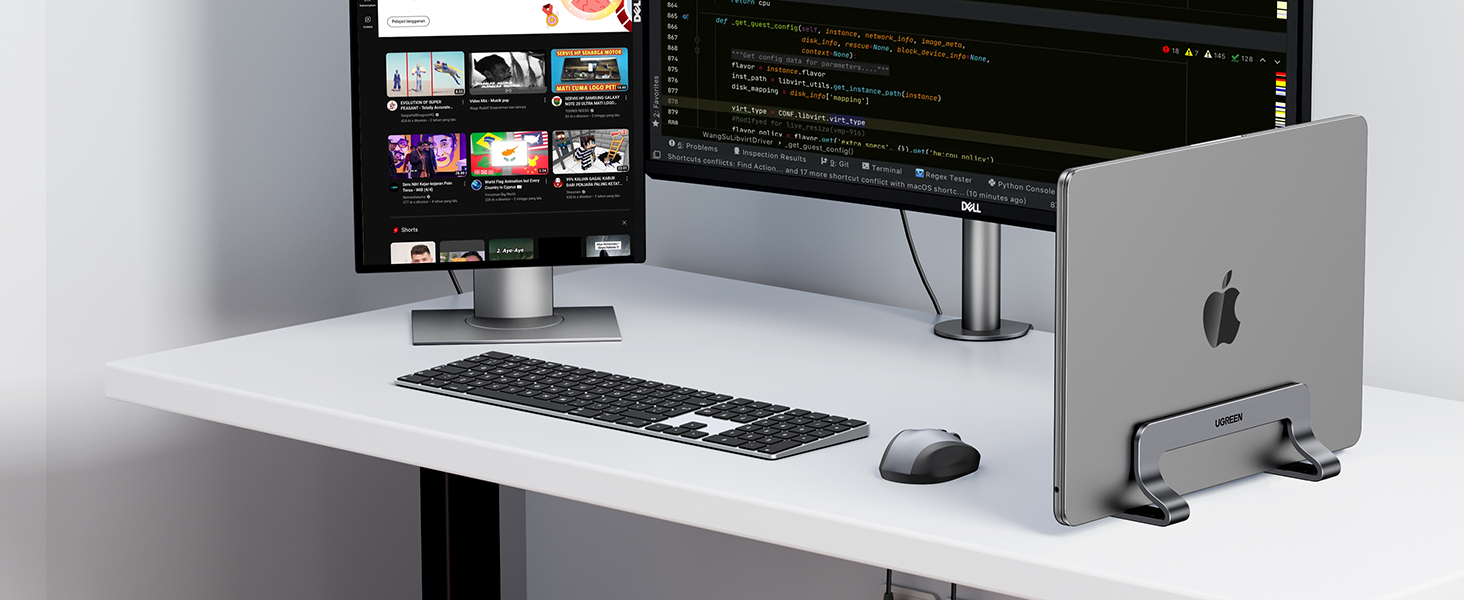 UGREEN 20471 Vertical Laptop Stand Holder for Desk Adjustable Aluminum Stand 005