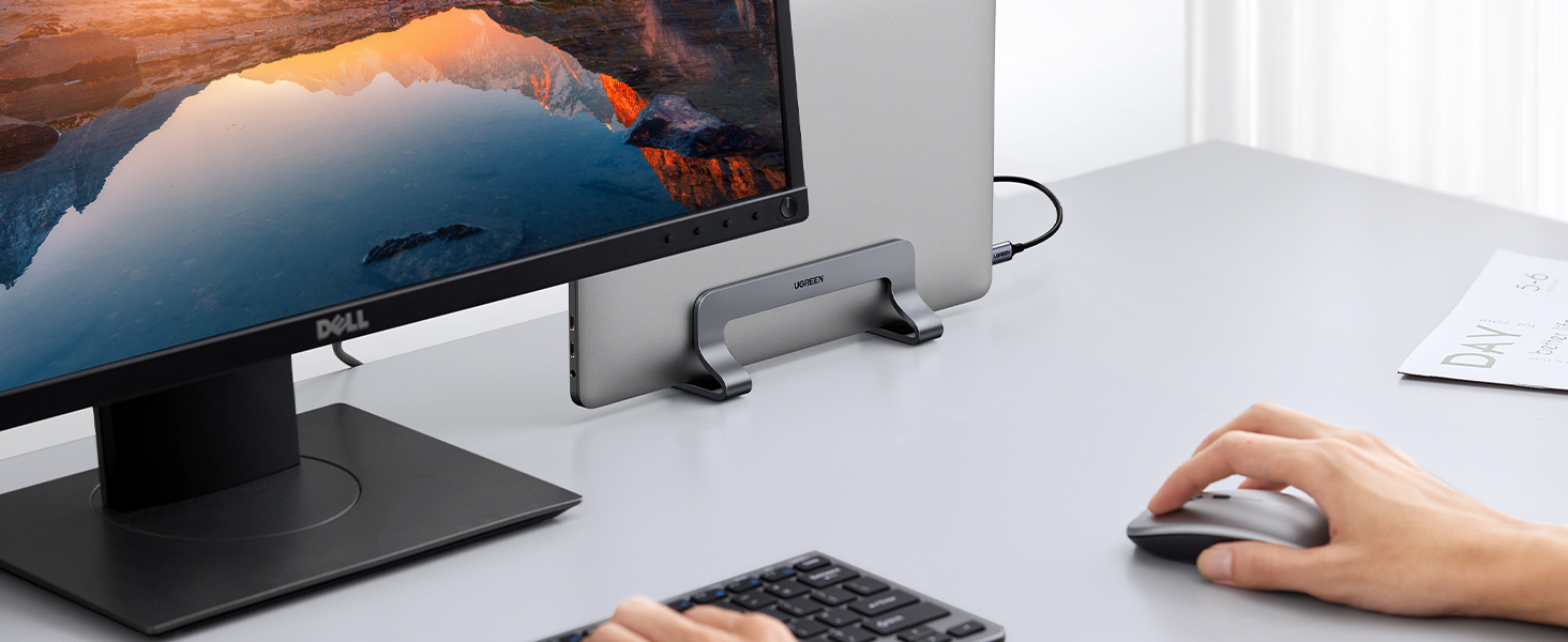 UGREEN 20471 Vertical Laptop Stand Holder for Desk Adjustable Aluminum Stand 006