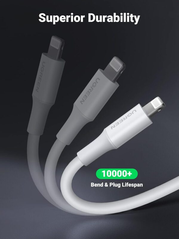 UGREEN 20728 iPhone MFi Certified Lightning Charger Cable (1 Meter) for iPhone 14/14 Pro/14 Plus/14 Pro Max - Image 7