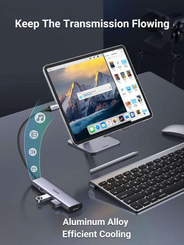 UGREEN 20841 Aluminum 4 in 1 USB C to USB 3.0 Hub - Image 3