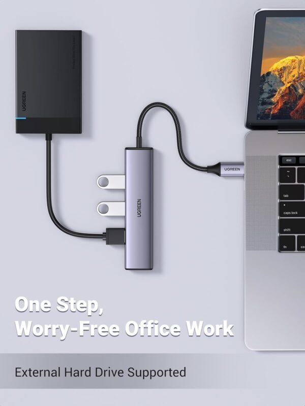 UGREEN 20841 Aluminum 4 in 1 USB C to USB 3.0 Hub - Image 5