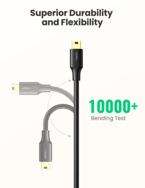 UGREEN 30472 USB 2.0 MALE TO MINI 5PIN MALE CABLE 2M