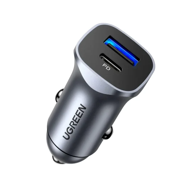 UGREEN 30780 Aluminum PD 20W & QC18W Fast Car Charger Adapter
