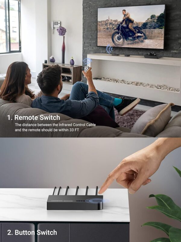 UGREEN 40234  3-In-1-Out 4K Full HD 1080P 3D HDMI Switcher - Image 4