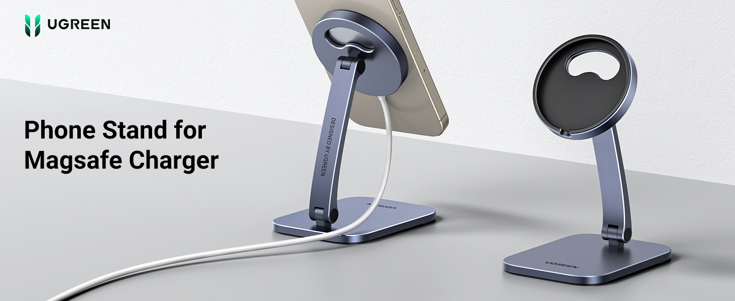 UGREEN 40290 Phone Stand for MagSafe Charger Adjustable Aluminum Charging Stand 001