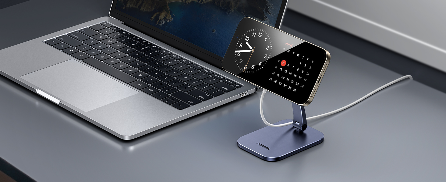 UGREEN 40290 Phone Stand for MagSafe Charger Adjustable Aluminum Charging Stand 002