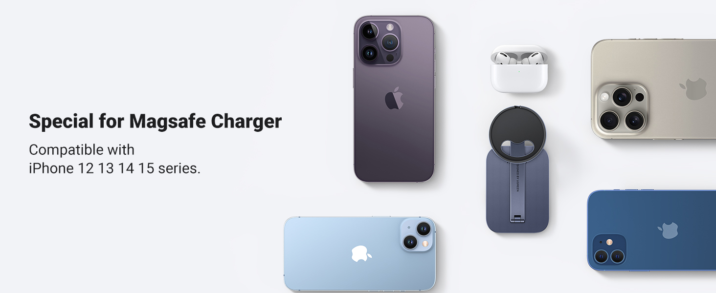 UGREEN 40290 Phone Stand for MagSafe Charger Adjustable Aluminum Charging Stand 003