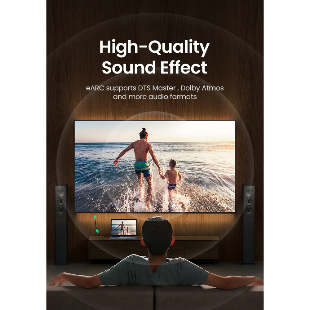 UGREEN 40450 HDMI Male to Female 8K Extension Cable (2 Meter) - Image 6