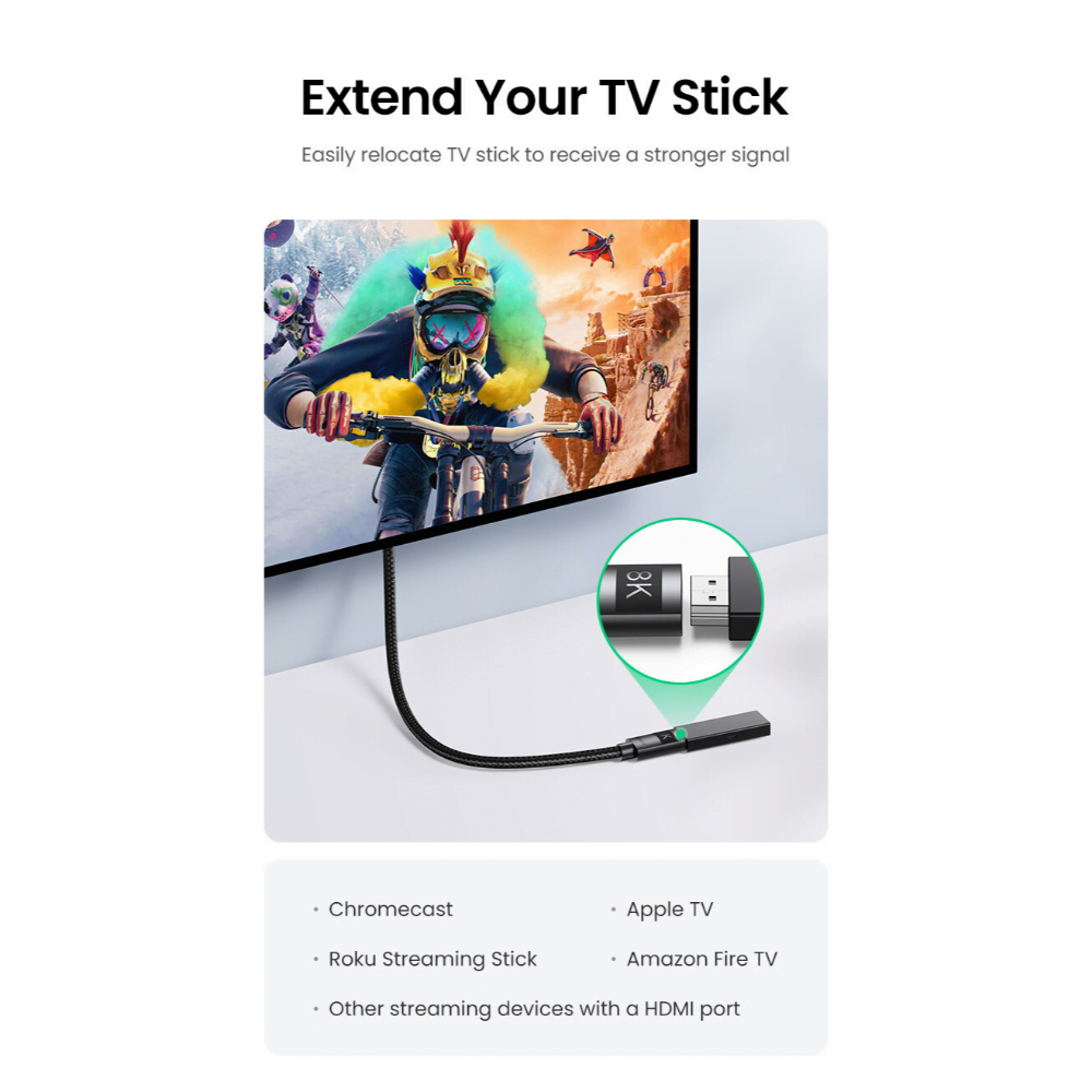 UGREEN 40450 HDMI Male to Female 8K Extension Cable (2 Meter) - Image 5