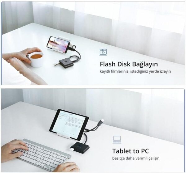 UGREEN 40850 USB 3.0 Hub with OTG (USB-C Plug) - Image 5