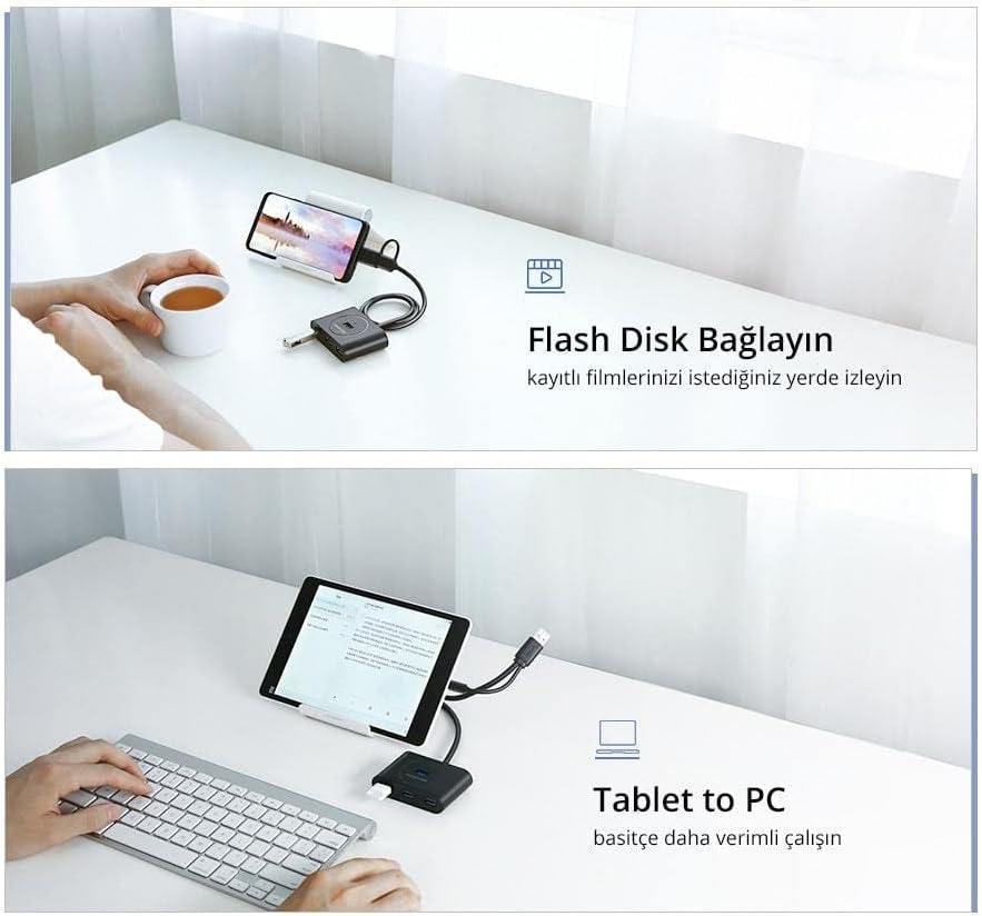 UGREEN 40850 USB 3.0 Hub with OTG (USB-C Plug) - Image 5