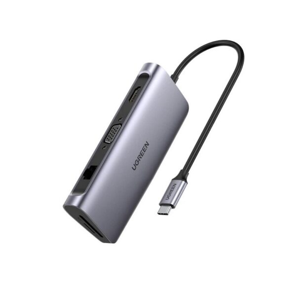 UGREEN 40873 9-IN-1 USB-C to Multifunction Adapter with RJ45 Ethernet Port and SD/TF Card Reader