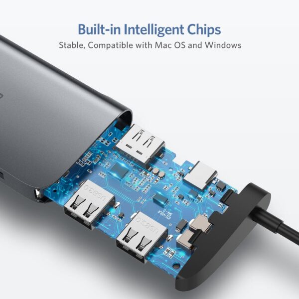 UGREEN 40873 9-IN-1 USB-C to Multifunction Adapter with RJ45 Ethernet Port and SD/TF Card Reader - Image 4
