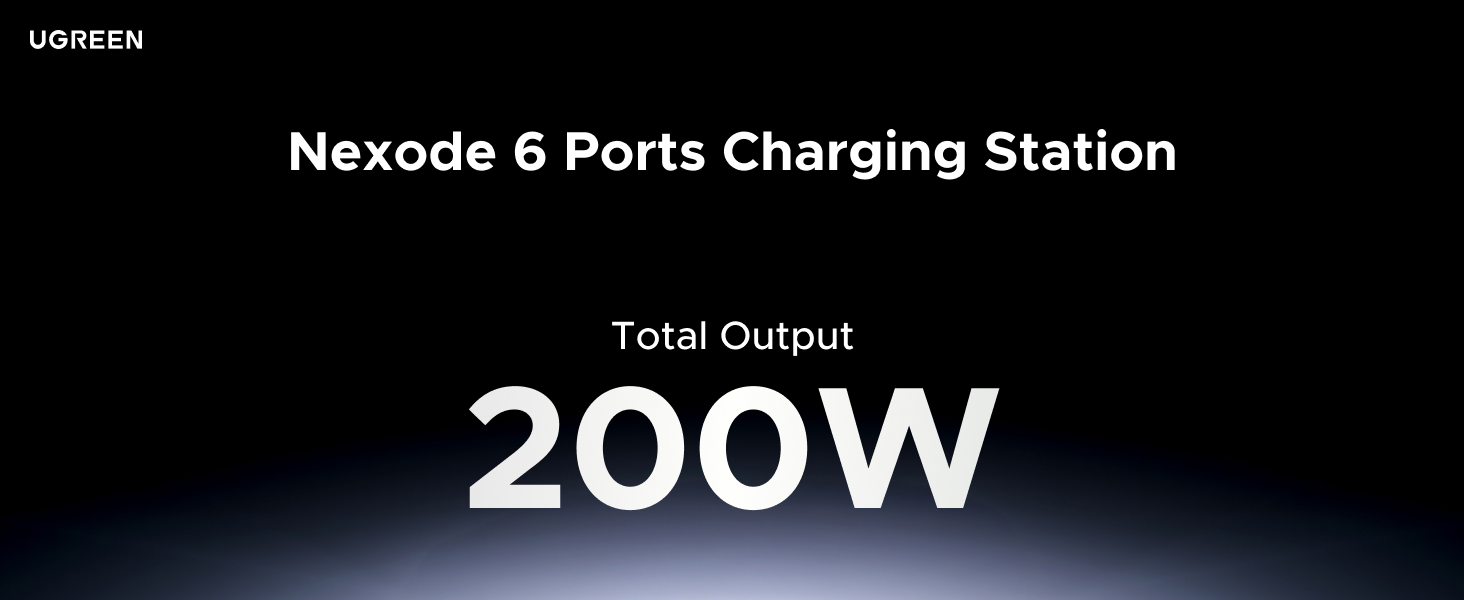 UGREEN 40913 Nexode 200W USB C GaN Charger 6 Ports Desktop Charger 001