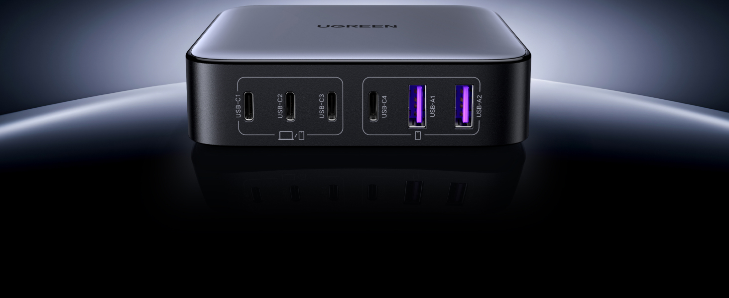 UGREEN 40913 Nexode 200W USB C GaN Charger 6 Ports Desktop Charger 002