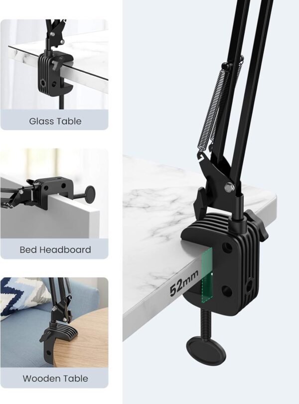 UGREEN 50394 Adjustable Tablet Stand - Long Arm Flexible Holder for iPad Pro/Air/Mini, iPhone, Nintendo Switch - Image 6