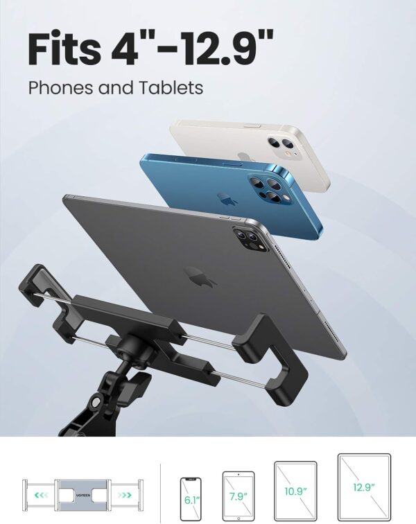 UGREEN 50394 Adjustable Tablet Stand - Long Arm Flexible Holder for iPad Pro/Air/Mini, iPhone, Nintendo Switch - Image 7