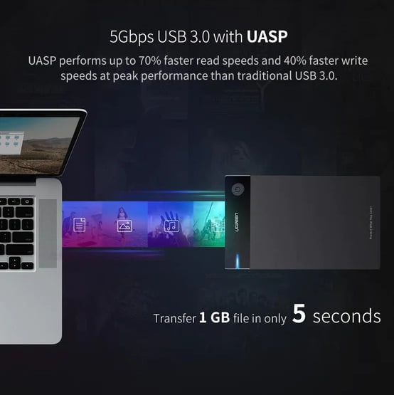 UGREEN 50422 3.5'' SATA External Hard Drive Enclosure - Image 5