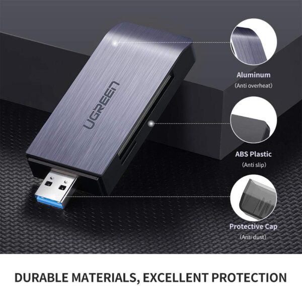 UGREEN 50541 USB 3.0 4-in-1 High-Speed SD Card Reader Adapter Supports CF, SD, Micro SD, MS, UHS-I, SDXC, SDHC - Image 6