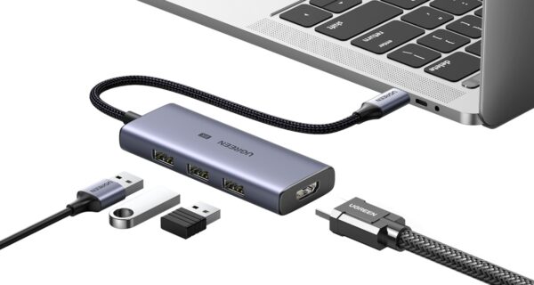 UGREEN 50629 4-in-1 USB-C Hub with 3x USB 3.2 Gen 1 Ports HDMI 2.1 8K@30Hz - Image 4